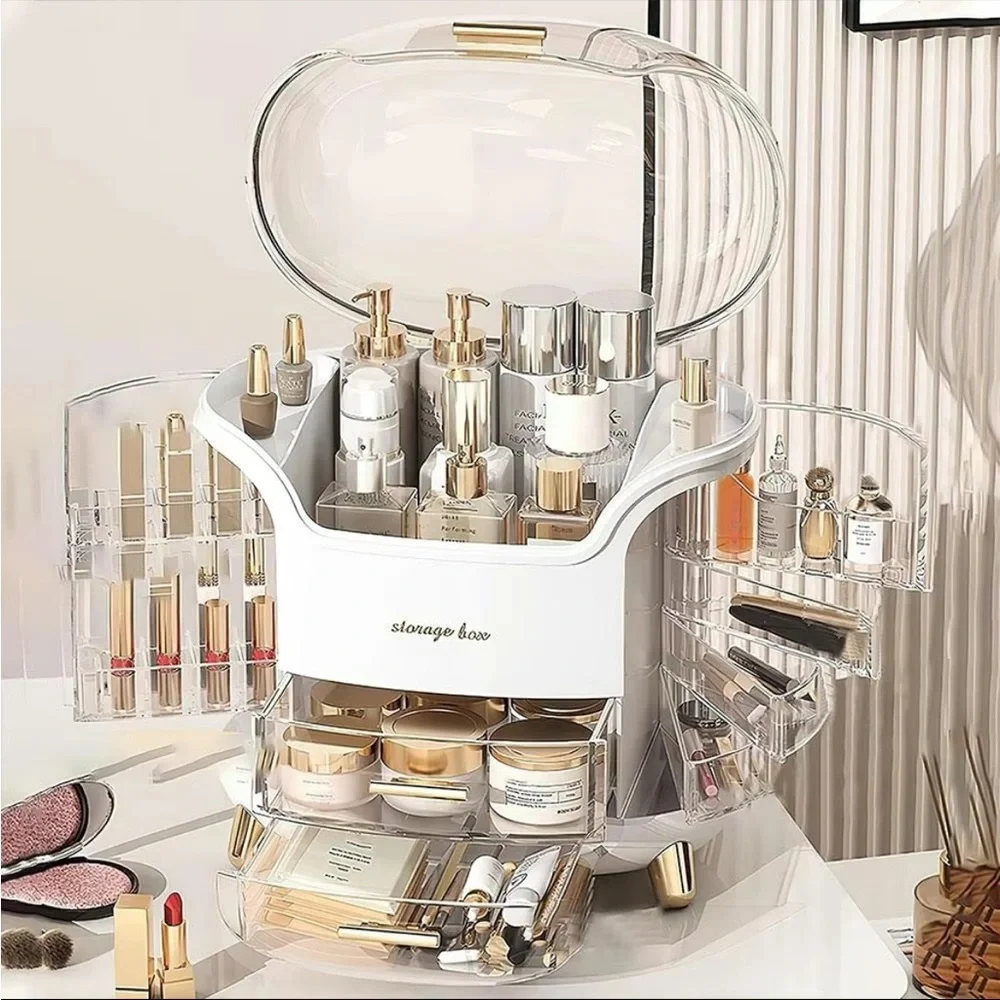 Clear makeup organizer.large capacity cosmetic storage